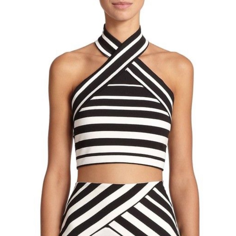 Bec & Bridge black and white striped top